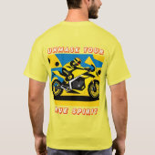 T-shirt Moto de course et cavalier (Dos)
