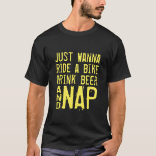 T-shirt moto de randonnée boisson bière sieste chemise d