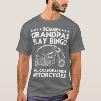 T-shirt Moto Drôle Pour Grand-Père Papa Amateurs De Moto