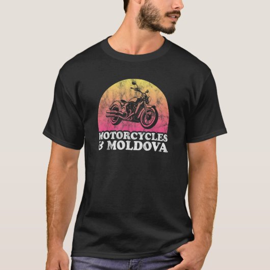T-shirt Moto et Moldavie Motocyclettes (Devant)