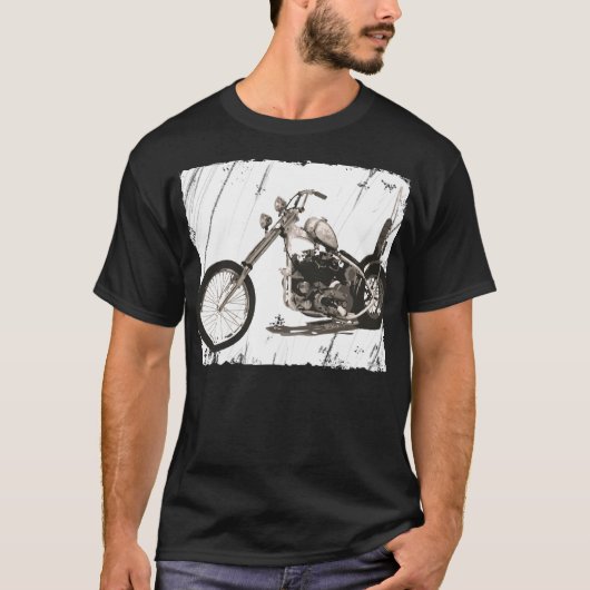 T-shirt Moto faite sur commande blanche de couperet (Devant)