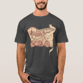 T-shirt moto Grunge pour hommes (Devant)