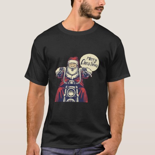 T-shirt Moto moderne Santa Claus Ride (Devant)
