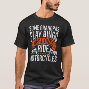 T-shirt Moto Pour Grand-Père Papa Moto Vélos Moto