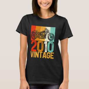 T-shirt Moto Retro 12 ans Vintage 2010 12e Bi