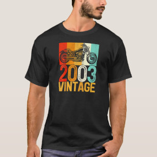 T-shirt Moto Retro 19 ans Vintage 2003 19e Bi