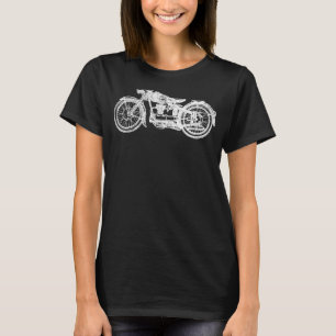 T-shirt Moto Retro vintage Moto Ride Vélo Motorking