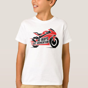 T-shirt Moto Sport Rouge Noir