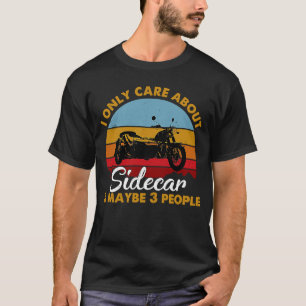 T-shirt Moto Sunset Sidecar de style rétro