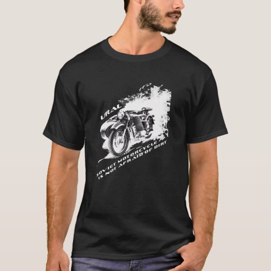 T-shirt Moto Ural Avec Sidecar N'A Pas Peur De La Souris (Devant)