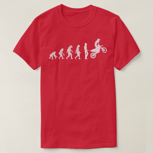 T-shirt Moto Vélo Cadeau Motocross Evolution Vélo De Chemi (Design devant)