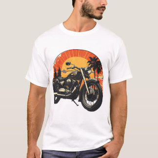 T-shirt Moto Vintage Classique Balade Rétro