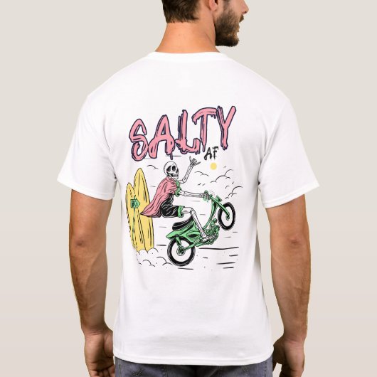 T-shirt Moto Wheel par Salty AF (Dos)