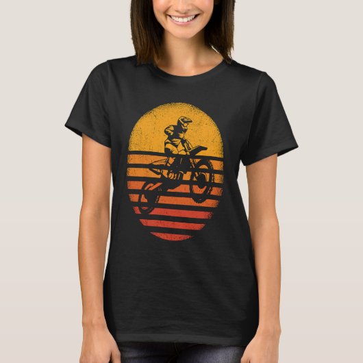 T-shirt Motocro Retro Graphic Dirt Biker Motorcycle Enduro (Devant)