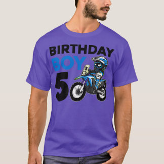 T-shirt Motocross 5e Cadeau 5 ans Vélo Jour d'anniversaire