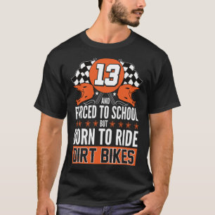 T-shirt Motocross Anniversaire 13e MX Dirt Vélo Rider 13 a