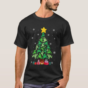 T-shirt Motocross Arbre de Noël Amusant Sports Amateurs Xm