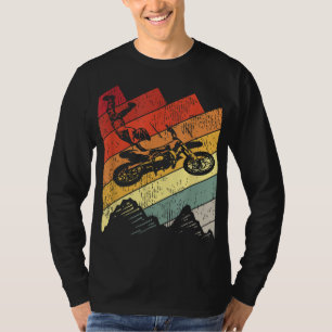 T-shirt Motocross Biker Vintage Cadeau Course Retro Dirt B