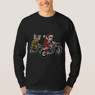T-shirt Motocross de Noël Santa Claus MX Dirt Bike
