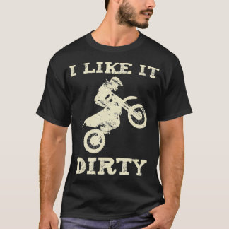 T-shirt Motocross Dire vintage Pun J'aime sale