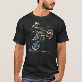 T-shirt Motocross Dirt Bike Rider Retro Motocross