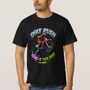 T-shirt Motocross Dirt Rush Ride Hard