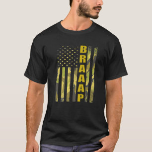 T-shirt Motocross Dirt Vélo Braaap USA Drapeau Camo Motorc