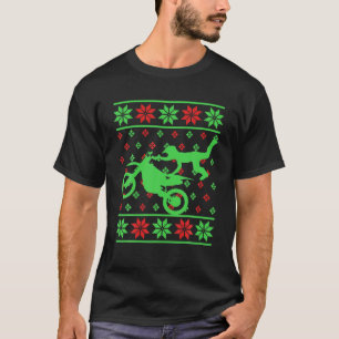 T-shirt Motocross Enduro Motorbique de Noël moche