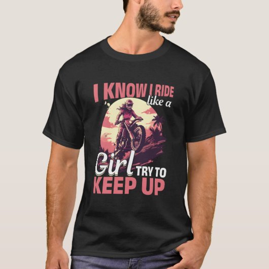 T-shirt Motocross Femme Je Sais Que Je Circule Comme Une F (Devant)
