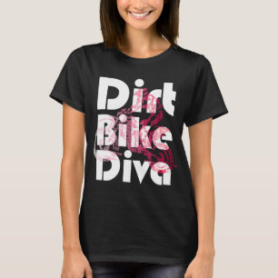 T-shirt Motocross femmes Dirt Bike Diva Girls Cadeaux de B