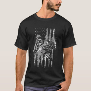 T-shirt Motocross Freestyle Drapeau Américain I Moto Sup