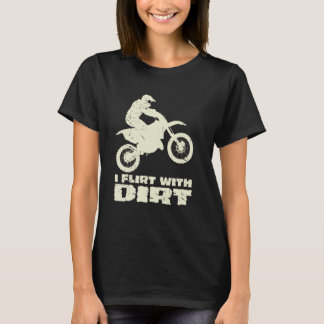 T-shirt Motocross Je Flirte Avec Les Hommes Simples Femmes