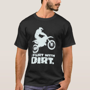 T-shirt Motocross Je Flirte Avec Les Hommes Simples Femmes