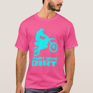 T-shirt Motocross Je Flirte Avec Les Hommes Simples Femmes