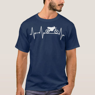 T-shirt Motocross Motorcycle Heartbeat Biker