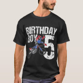 T-shirt Motocross MX 5 Year Old Dirt Bike Anniversaire Par (Devant)