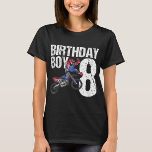 T-shirt Motocross MX 8 Year Old Dirt Bike Anniversaire Par