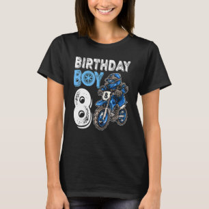 T-shirt Motocross Mx 8th 8 Year Old Dirt Bike Anniversaire