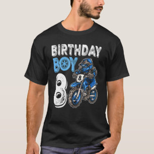 T-shirt Motocross Mx 8th 8 Year Old Dirt Bike Anniversaire