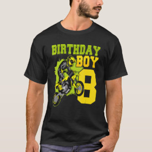 T-shirt Motocross Mx 8th 8 Year Old Dust Bike Anniversaire