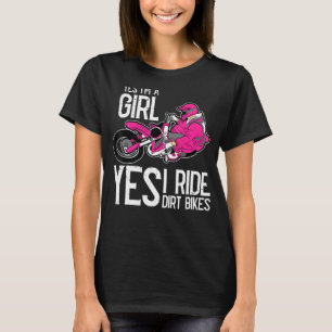 T-shirt Motocross Oui Je Suis Une Fille Et Oui Je Marche U