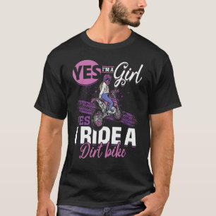 T-shirt Motocross Oui, je suis une fille et oui, je monte