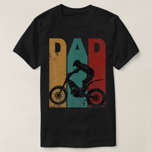T-shirt Motocross papa Dirt Vélo Fête des pères 4e De (Design devant)