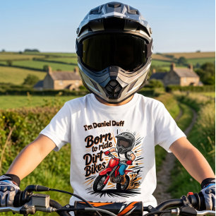 T-shirt Motocross pour garçons "Nés pour rouler en
