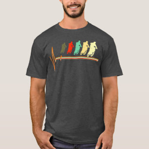 T-shirt Motocross Retro Motocross Heartbeat pour hommes