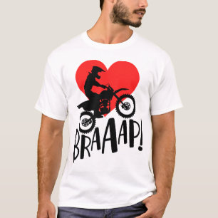 T-shirt Motocross Rider Coeur rouge