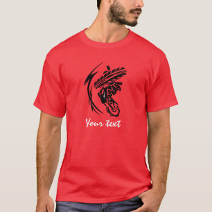 T-shirt Motocross rouge