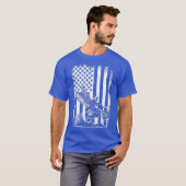 T-shirt Motocross USA cool vintage moto Dirtbike (Devant entier)