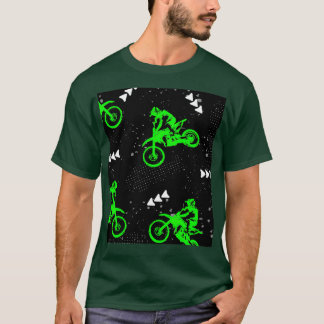 T-shirt Motocross vert