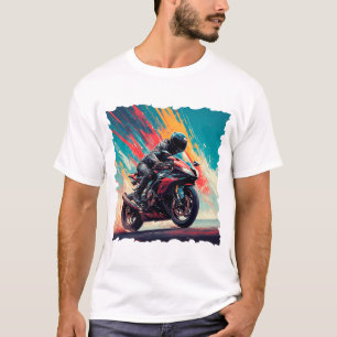 T-shirt Motocyclette à grande vitesse